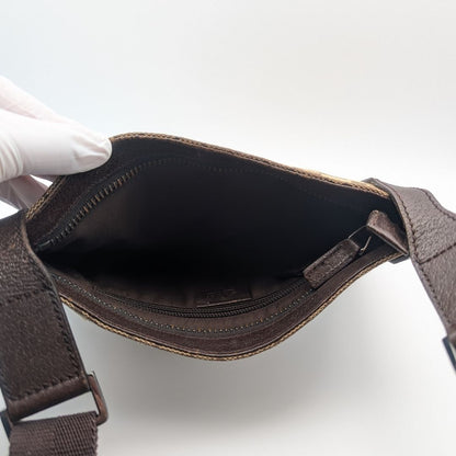 Gucci GG Canvas Shoulder Bag Crossbody Brown — view 7