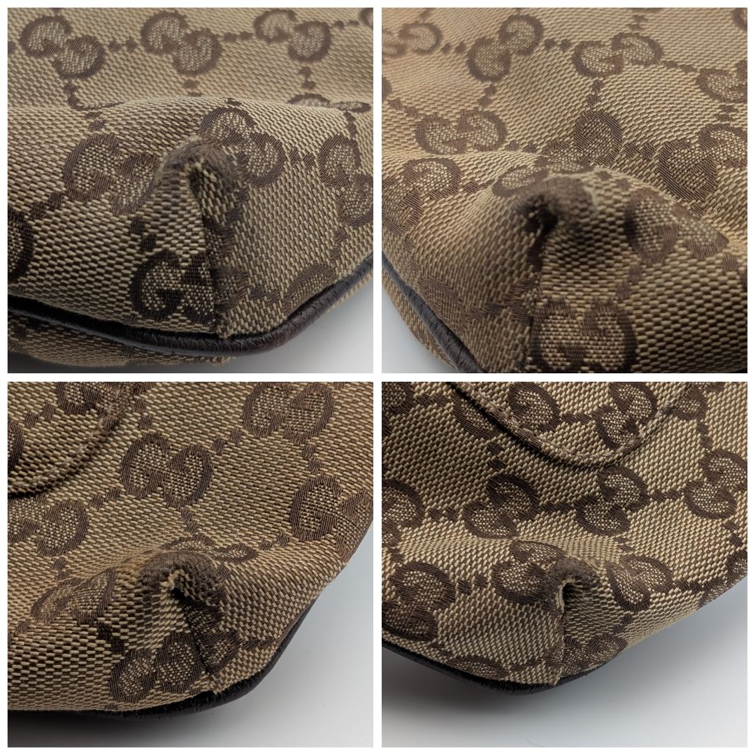 Gucci GG Canvas Shoulder Bag Crossbody Brown — view 3