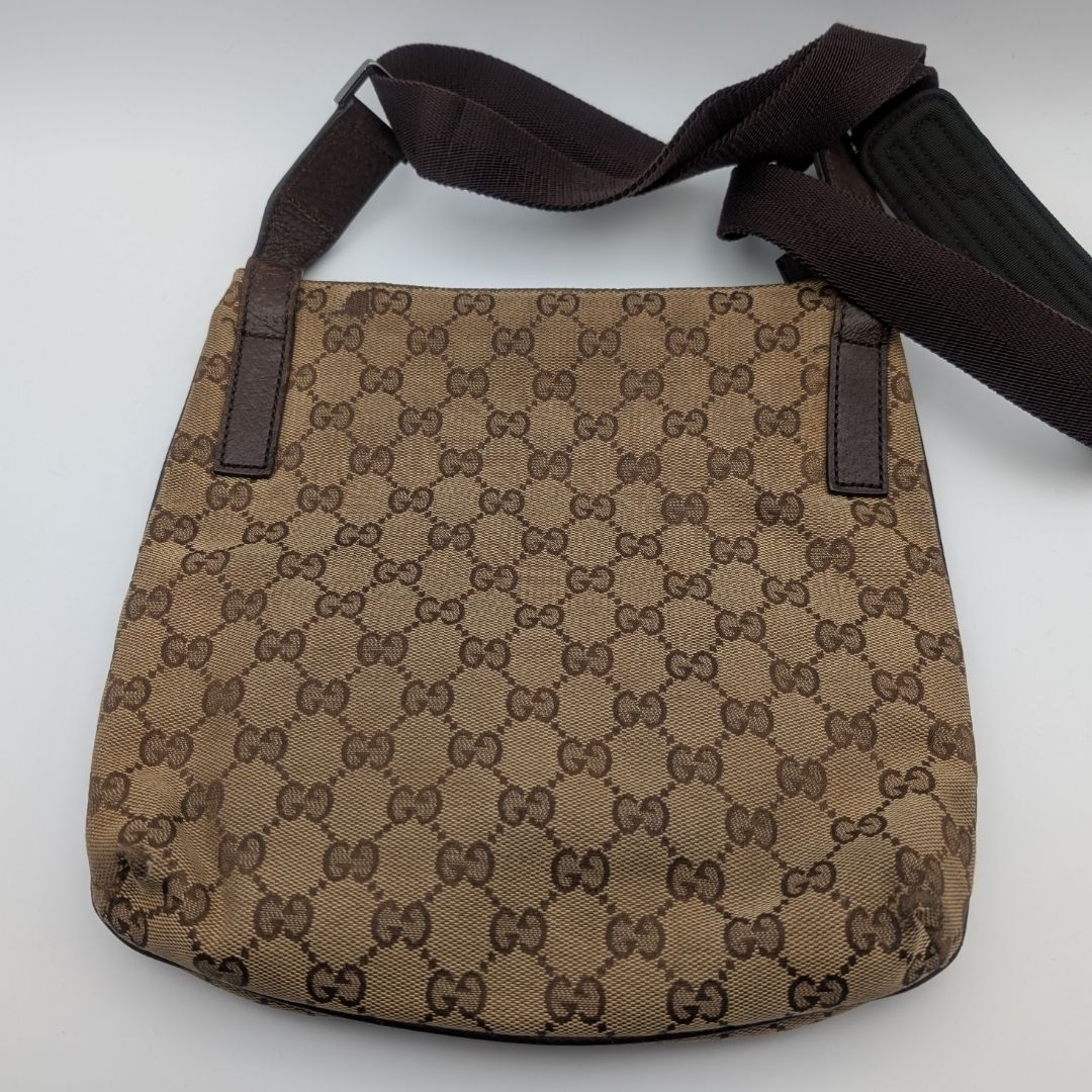 Gucci GG Canvas Shoulder Bag Crossbody Brown — view 2