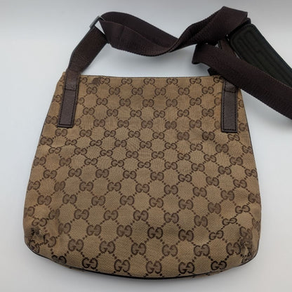 Gucci GG Canvas Shoulder Bag Crossbody Brown — view 2