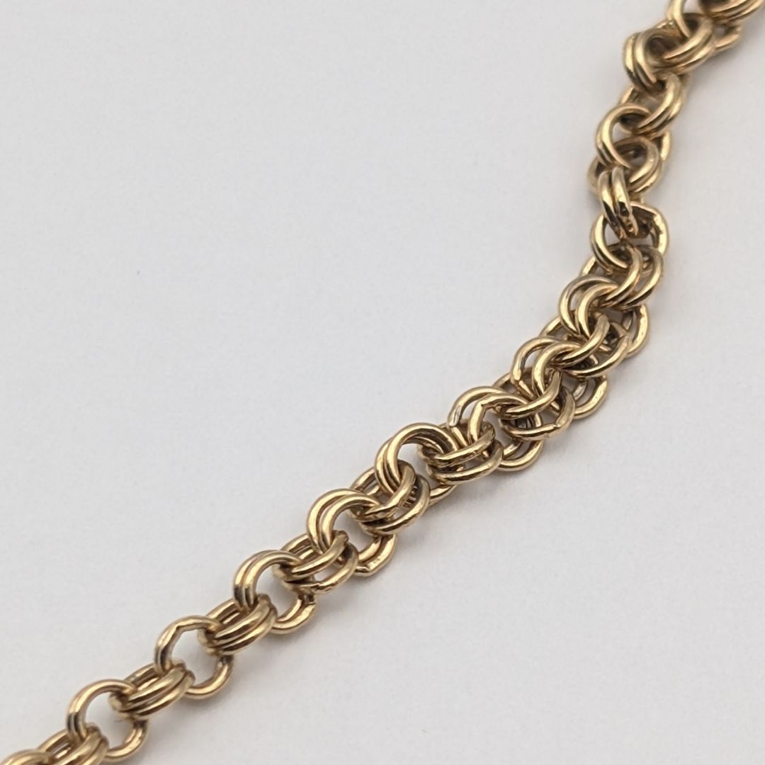 Chanel CC Logo Line Stone Gold Necklace — view 3