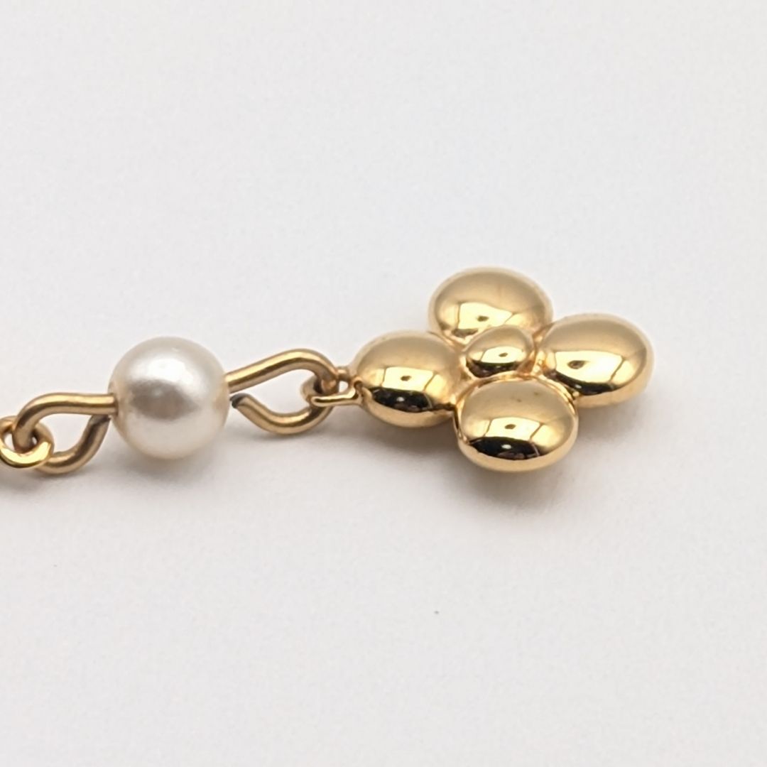 Louis Vuitton Pandant a Gold Faux Pearl Earrings Single — view 5