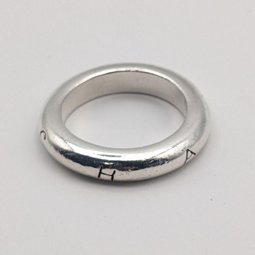 Chanel Ring Silver Logo Simple