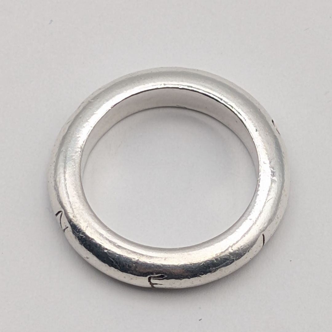 Chanel Ring Silver Logo Simple — view 3