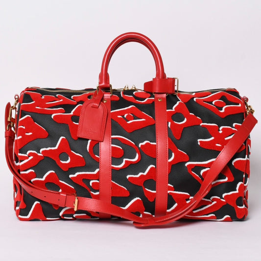 Louis Vuitton Keepall Bandouliere 45 Boston Bag UF Monogram Tufted