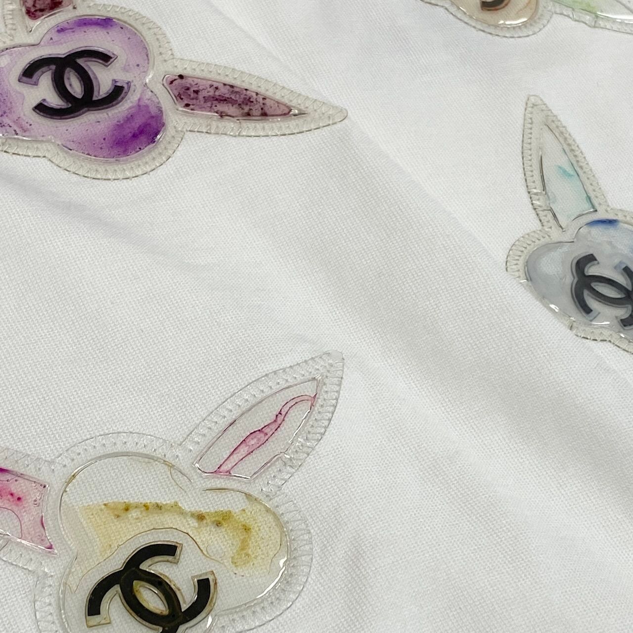 Chanel Ce7 CC Logo Tank Top 38 White Cotton — view 6