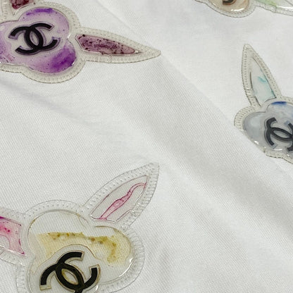 Chanel Ce7 CC Logo Tank Top 38 White Cotton — view 6