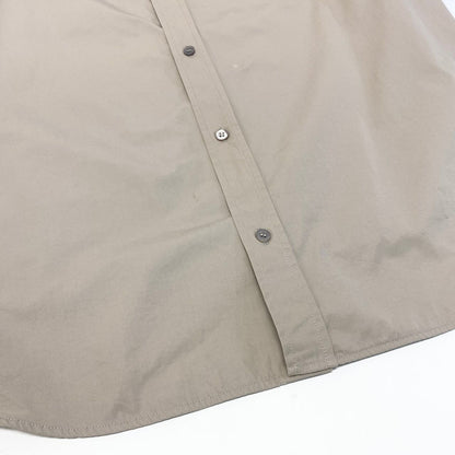 Balenciaga Back Logo Oversize Shirt Short Sleeve 36 Beige Cotton — view 5