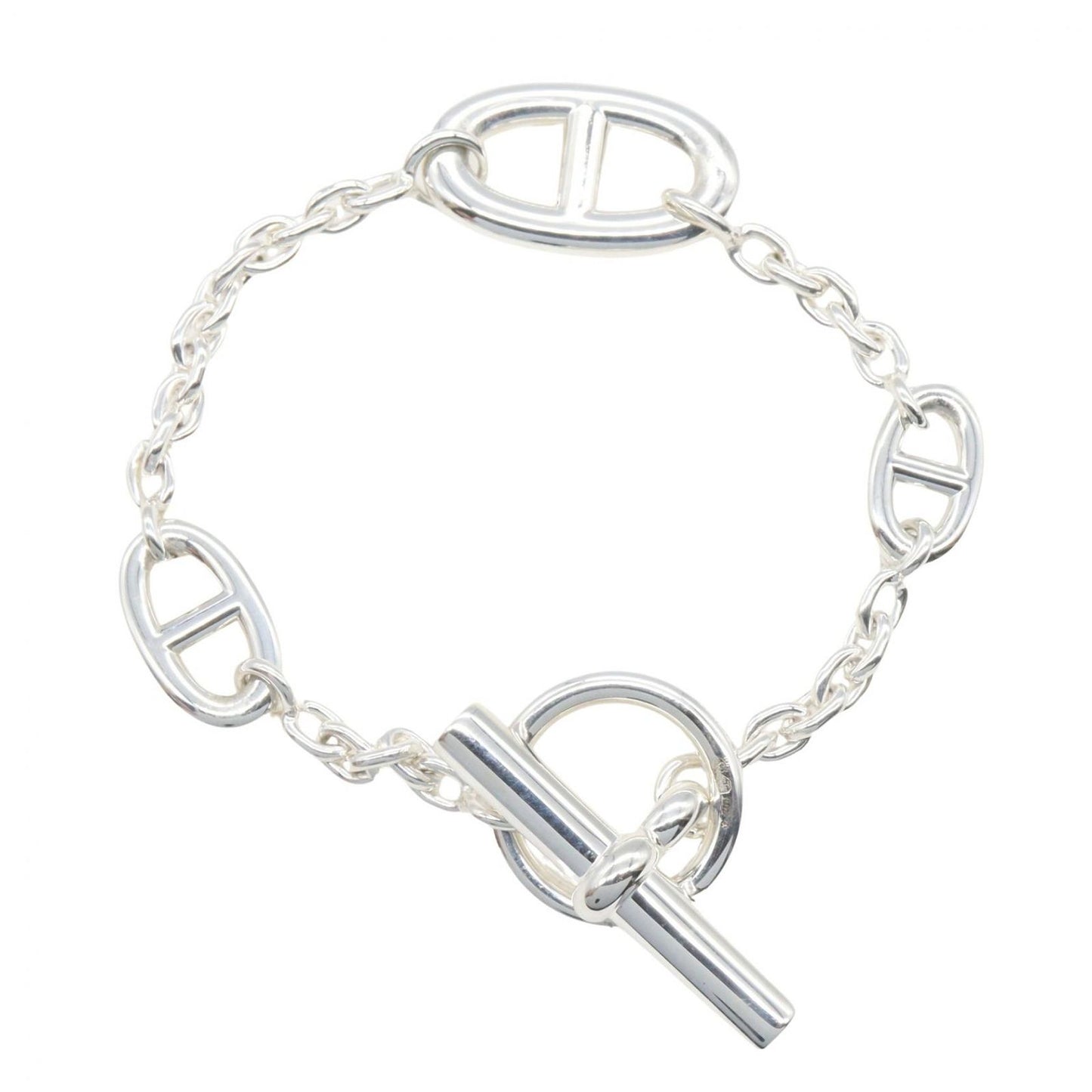 Hermes Bracelet Chaine D'ancre Farandole 15.5 cm 925 Sterling Silver