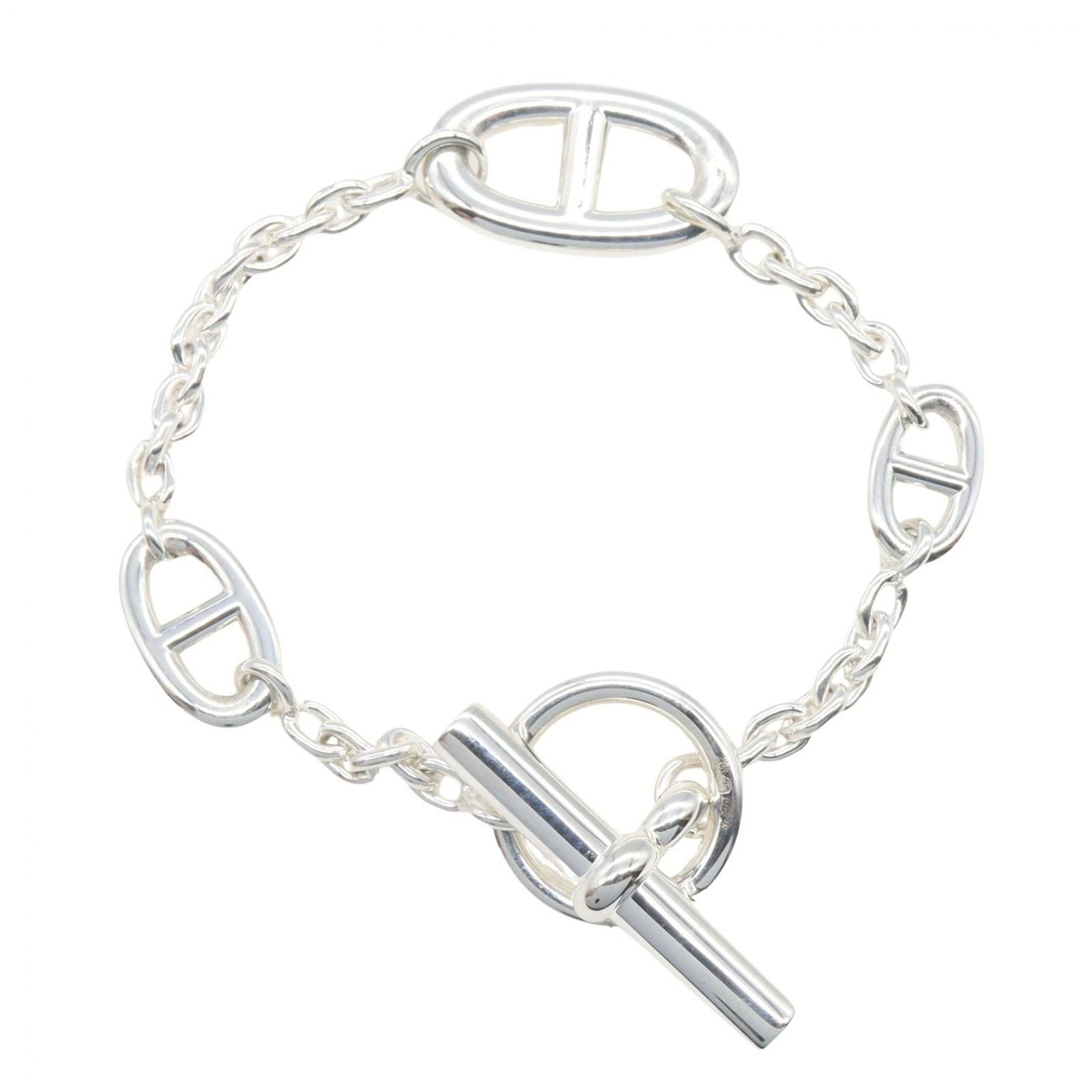 Hermes Bracelet Chaine D'ancre Farandole 15.5 cm 925 Sterling Silver