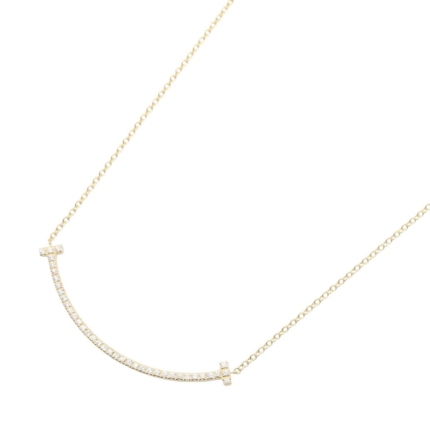 Tiffany & Co Necklace T Smile Small Diamond 40.5 cm 18k