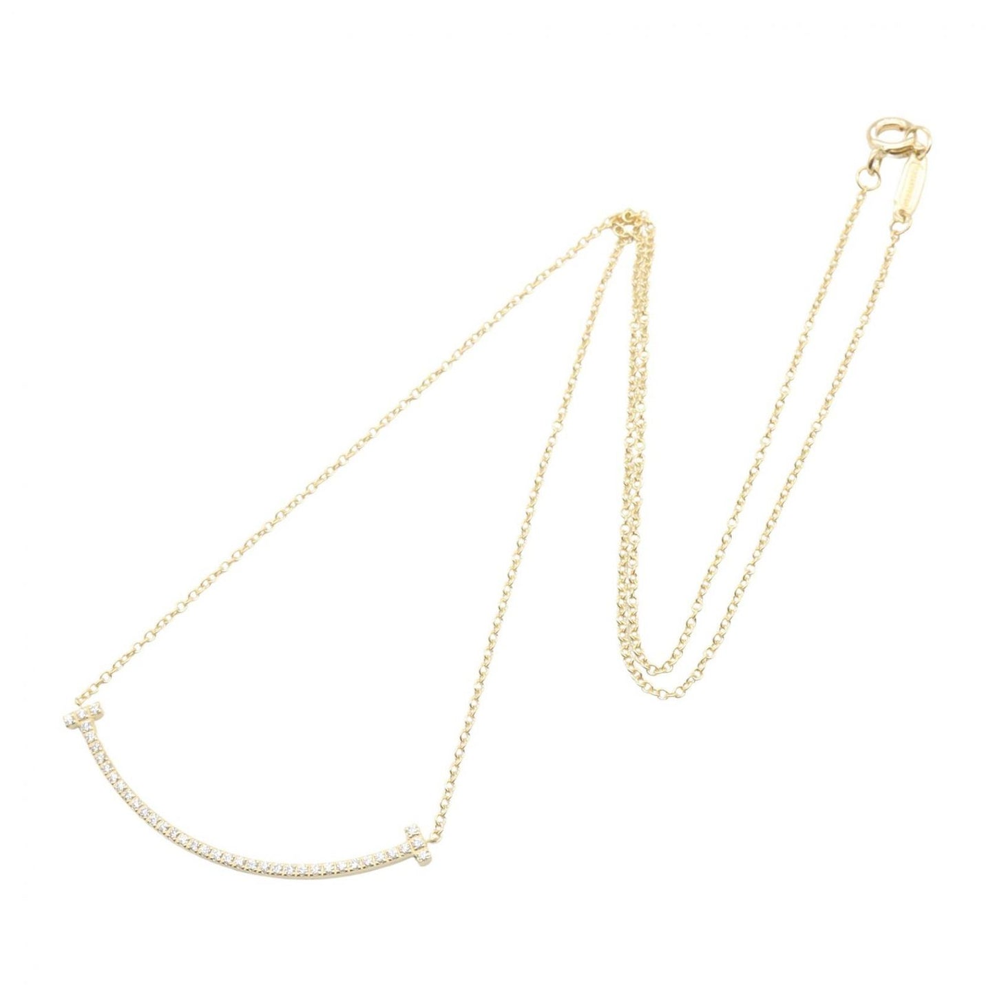 Tiffany & Co Necklace T Smile Small Diamond 40.5 cm 18k — view 2