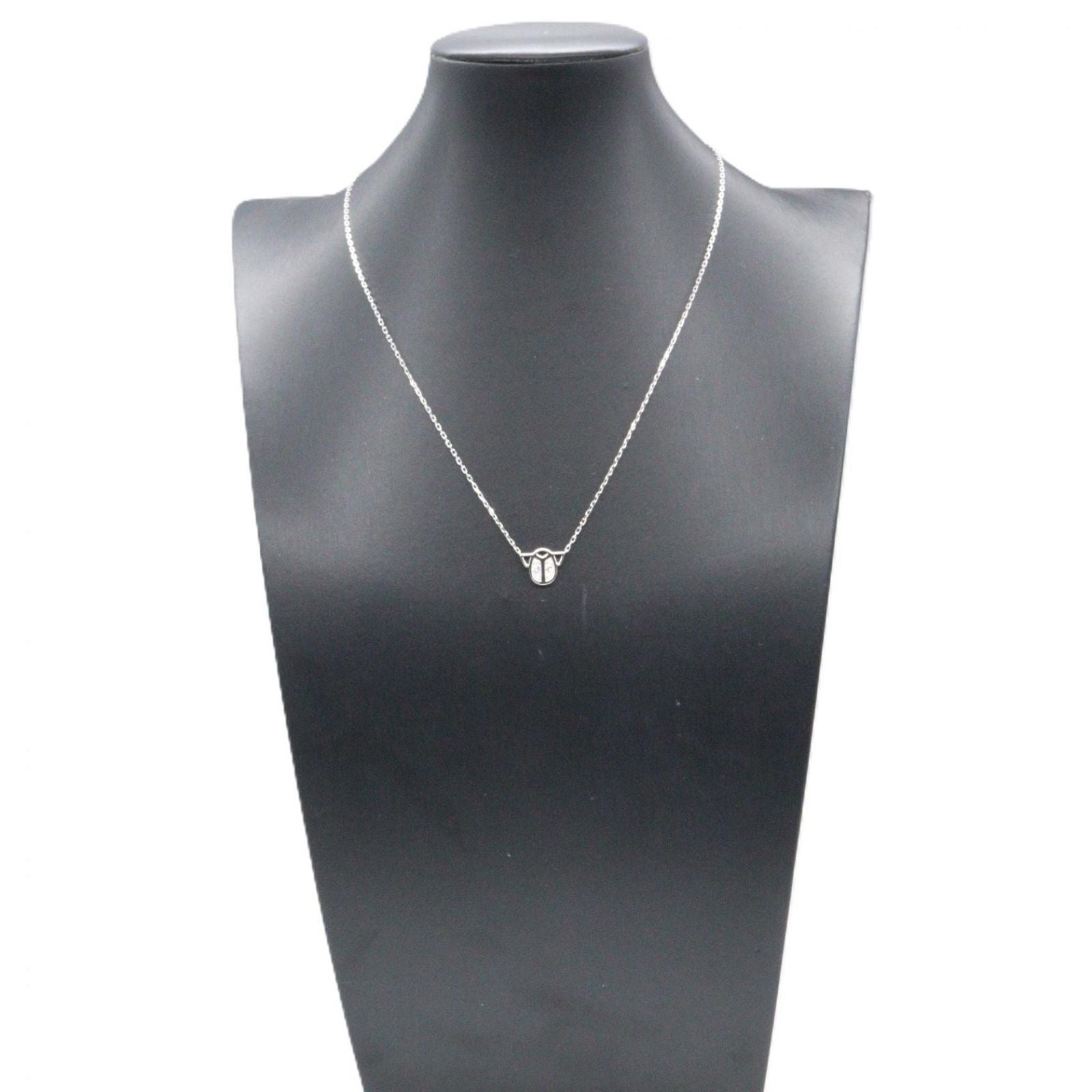 Cartier Necklace Scarab Diamond 37.5 40.5 cm 18k White Gold — view 5