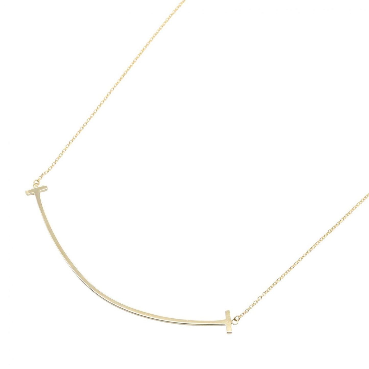 Tiffany & Co Necklace T Smile Large 40.5 45.5 cm 18k