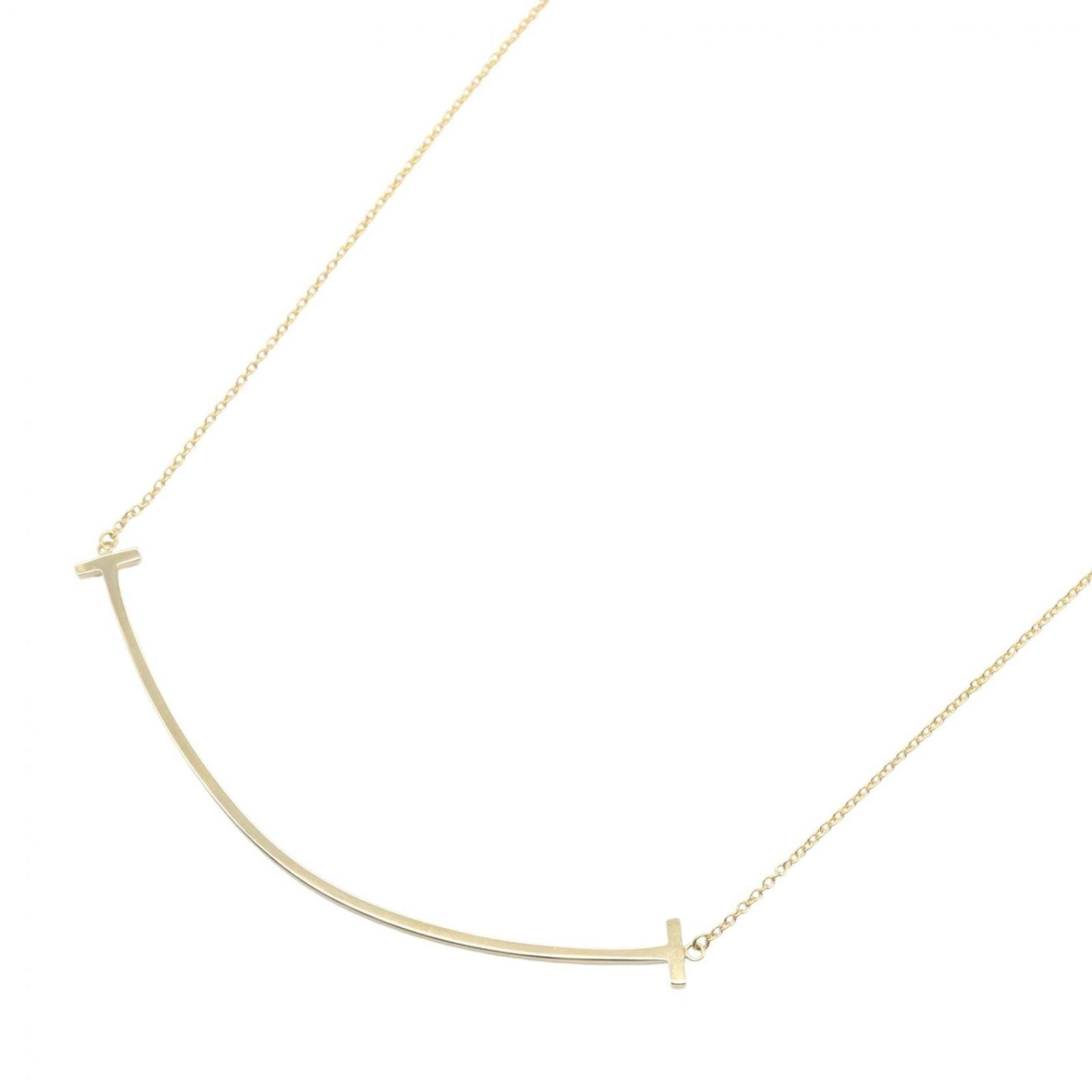 Tiffany & Co Necklace T Smile Large 40.5 45.5 cm 18k