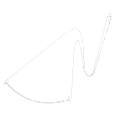 Tiffany & Co Necklace T Smile Large 40.5 45.5 cm 18k White Gold — view 2
