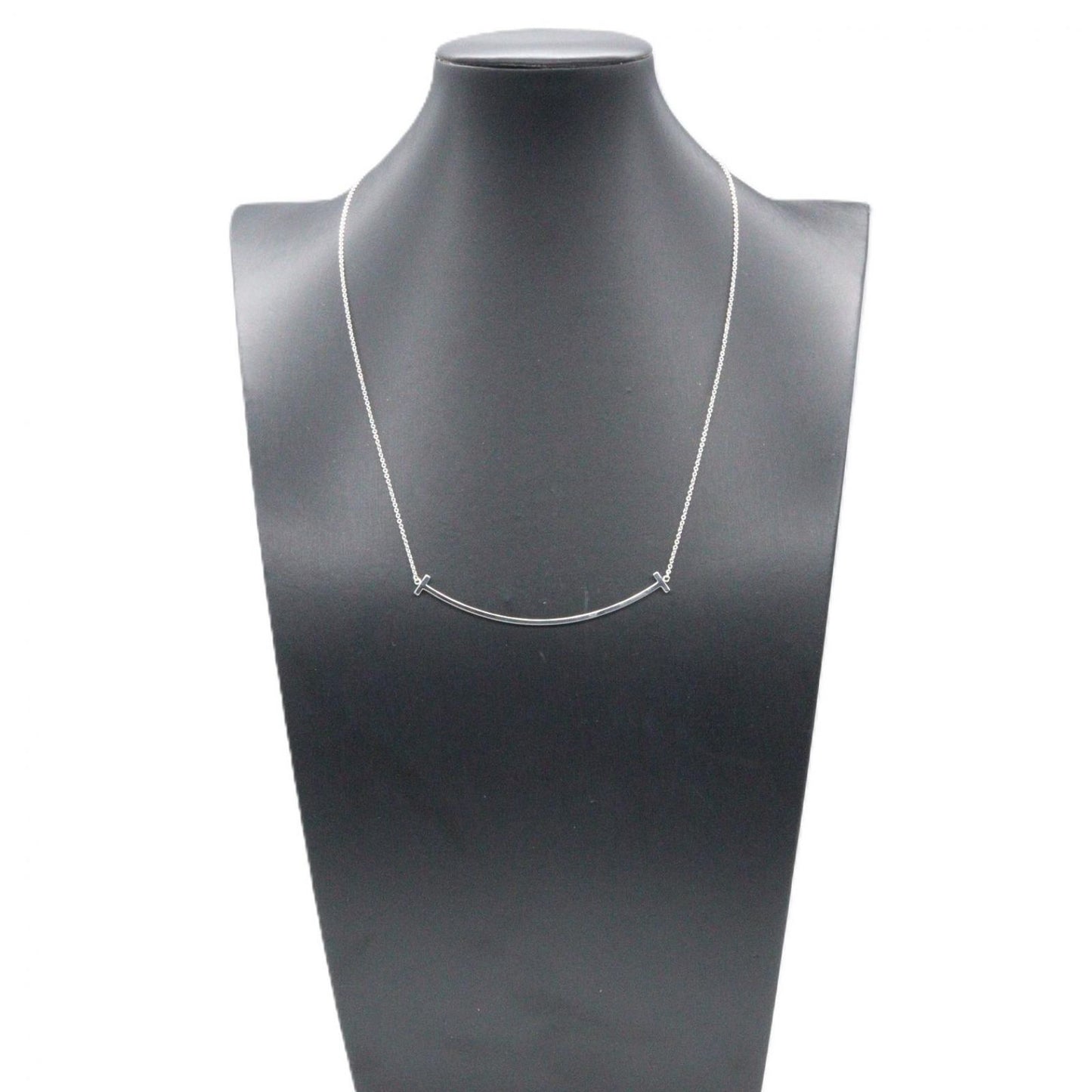 Tiffany & Co Necklace T Smile Large 40.5 45.5 cm 18k White Gold — view 6