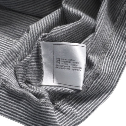 Chanel Top 36 Ruffle Neck Lace Striped Turtle Long Sleeve — view 6