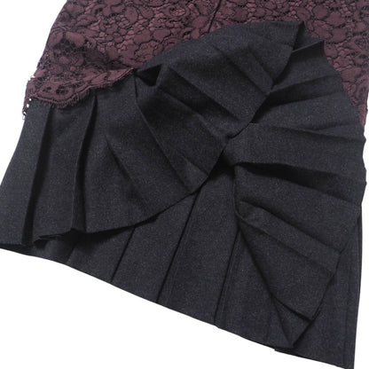 Dolce & Gabbana Dress 40 Lace Pleats Sleeveless — view 4