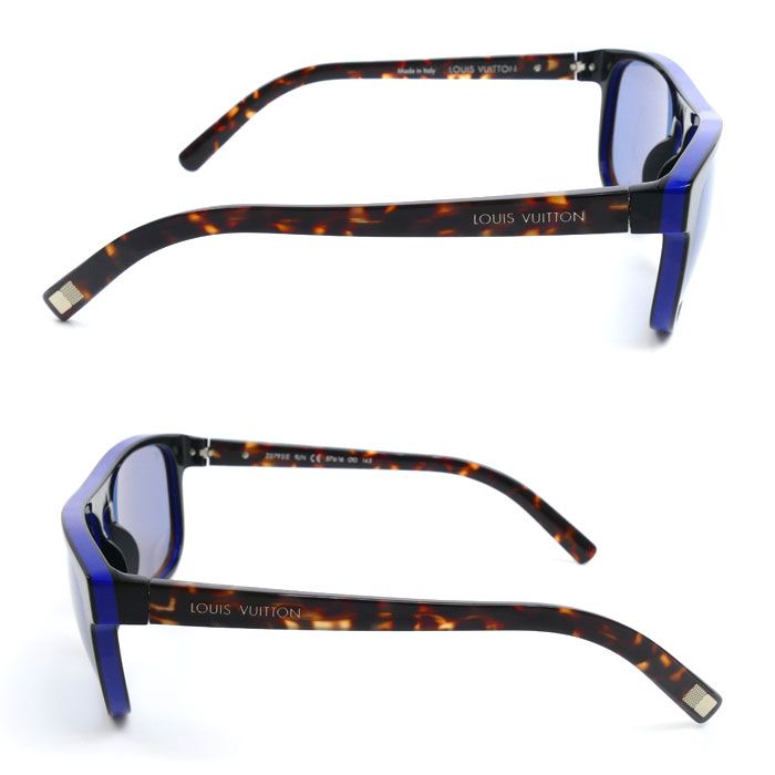 Louis Vuitton Oliva Sunglasses Blue Black Havana Pattern Eyewear — view 4