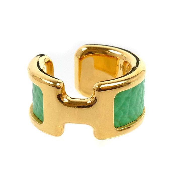 Hermes Leather Olympe Earrings — view 2