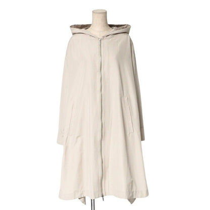 Max Mara Aparka Coat 36 the Cube Long with Hood Cotton Beige