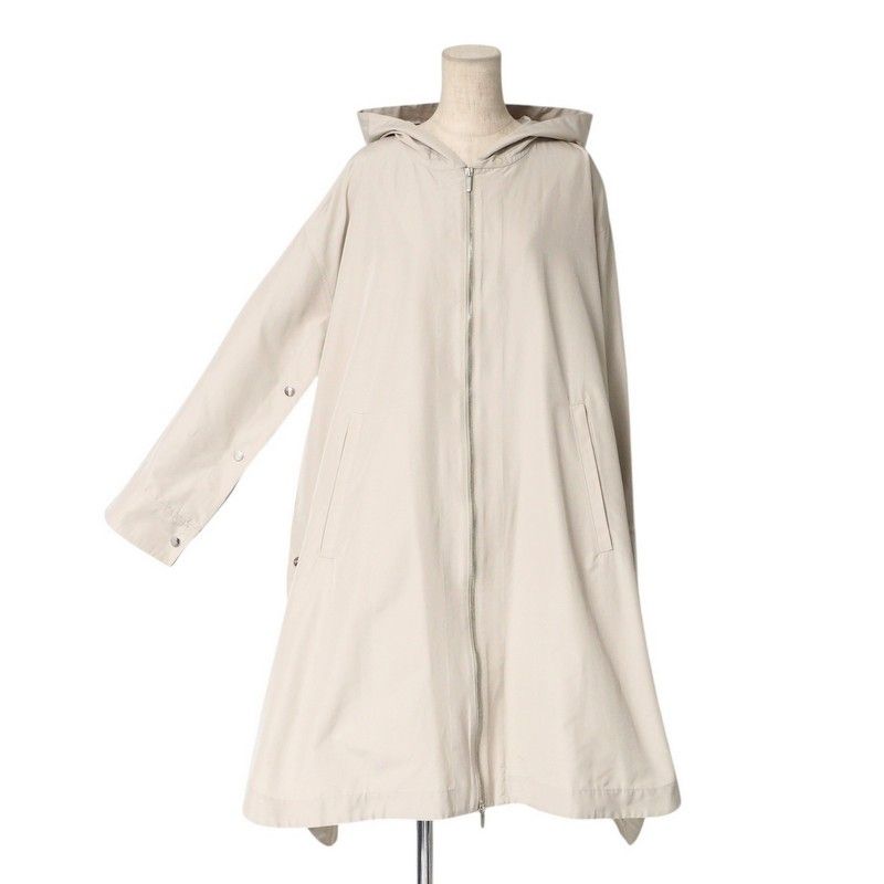 Max Mara Aparka Coat 36 the Cube Long with Hood Cotton Beige — view 3