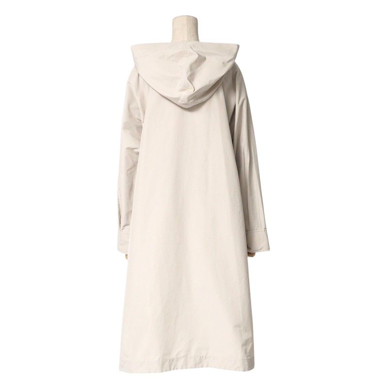 Max Mara Aparka Coat 36 the Cube Long with Hood Cotton Beige — view 2