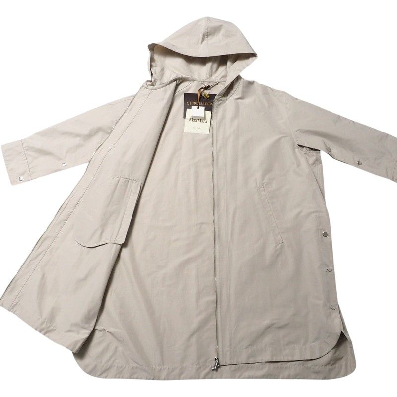 Max Mara Aparka Coat 36 the Cube Long with Hood Cotton Beige — view 5