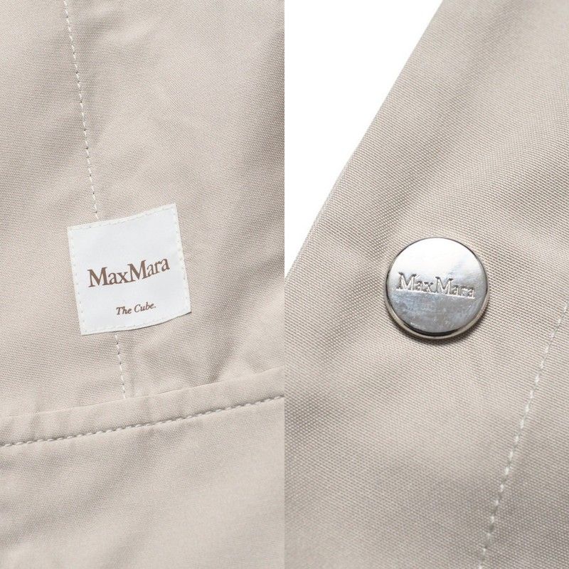 Max Mara Aparka Coat 36 the Cube Long with Hood Cotton Beige — view 7