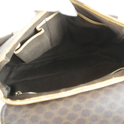 Celine Macadam Pattern Pocket Shoulder Bag Leather Brown — view 7