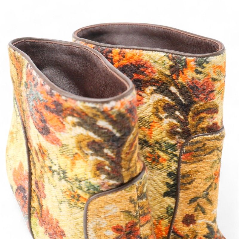 Dolce & Gabbana Boots Short Shoes Gobelin Floral Pattern Multicolor 37.5 — view 4