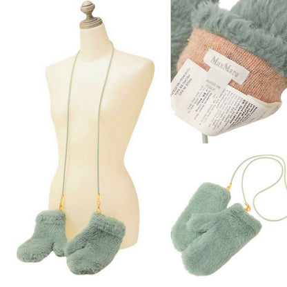 Max Mara Teddy Bear Gloves SM Alpaca Silk Mittens — view 2