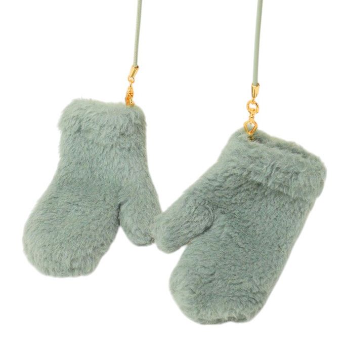 Max Mara Teddy Bear Gloves SM Alpaca Silk Mittens — view 4