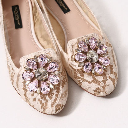 Dolce & Gabbana Pumps Bijou Flower Flat Shoes DG 35 — view 2
