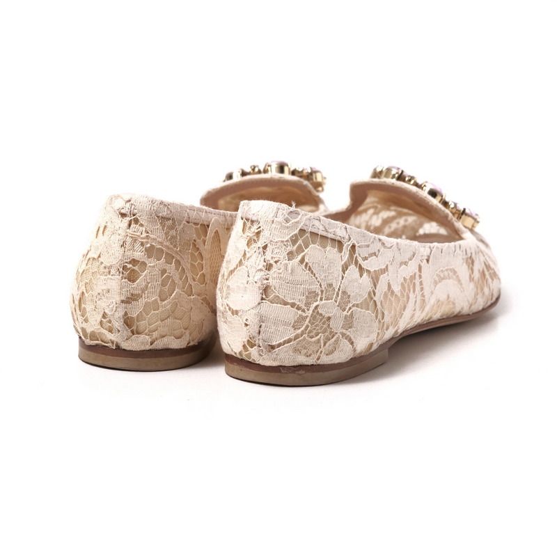 Dolce & Gabbana Pumps Bijou Flower Flat Shoes DG 35 — view 5