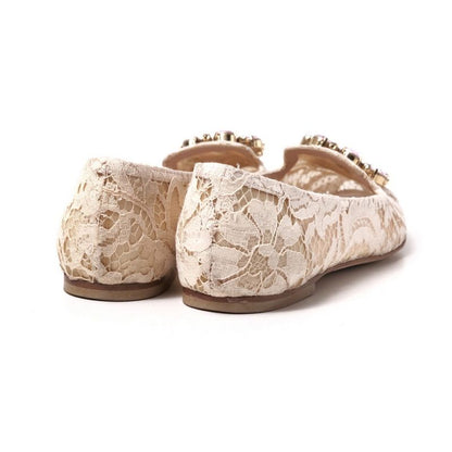 Dolce & Gabbana Pumps Bijou Flower Flat Shoes DG 35 — view 5