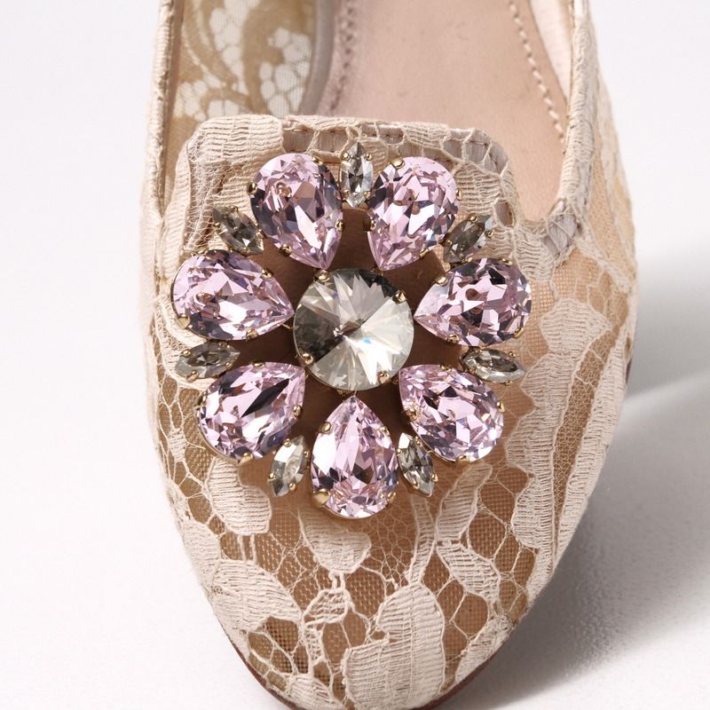 Dolce & Gabbana Pumps Bijou Flower Flat Shoes DG 35 — view 3
