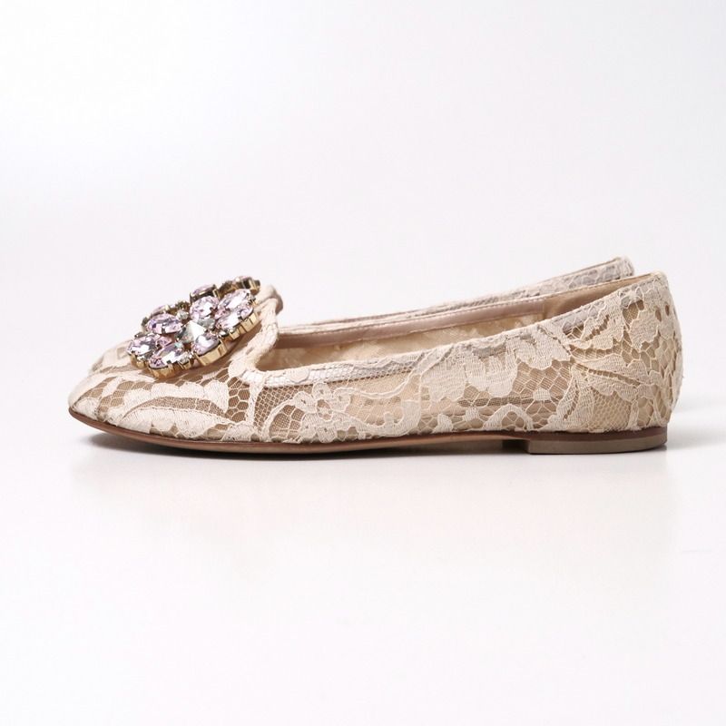 Dolce & Gabbana Pumps Bijou Flower Flat Shoes DG 35 — view 4