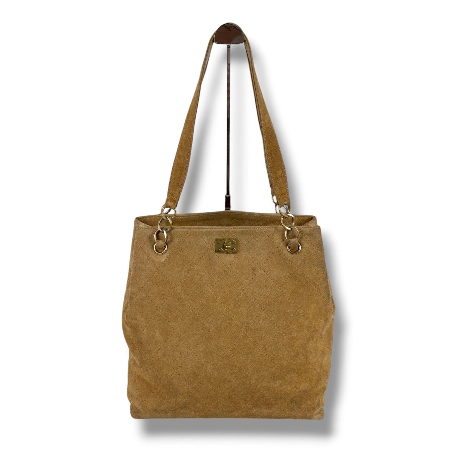 Chanel Wild Stitch Mini Tote Shoulder Chain with Beige Suede Leather Pouch — view 2