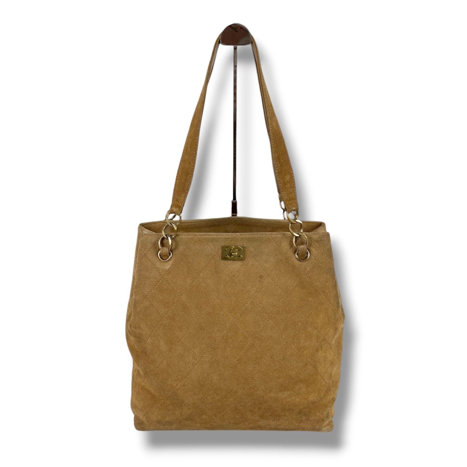 Chanel Wild Stitch Mini Tote Shoulder Chain with Beige Suede Leather Pouch — view 2