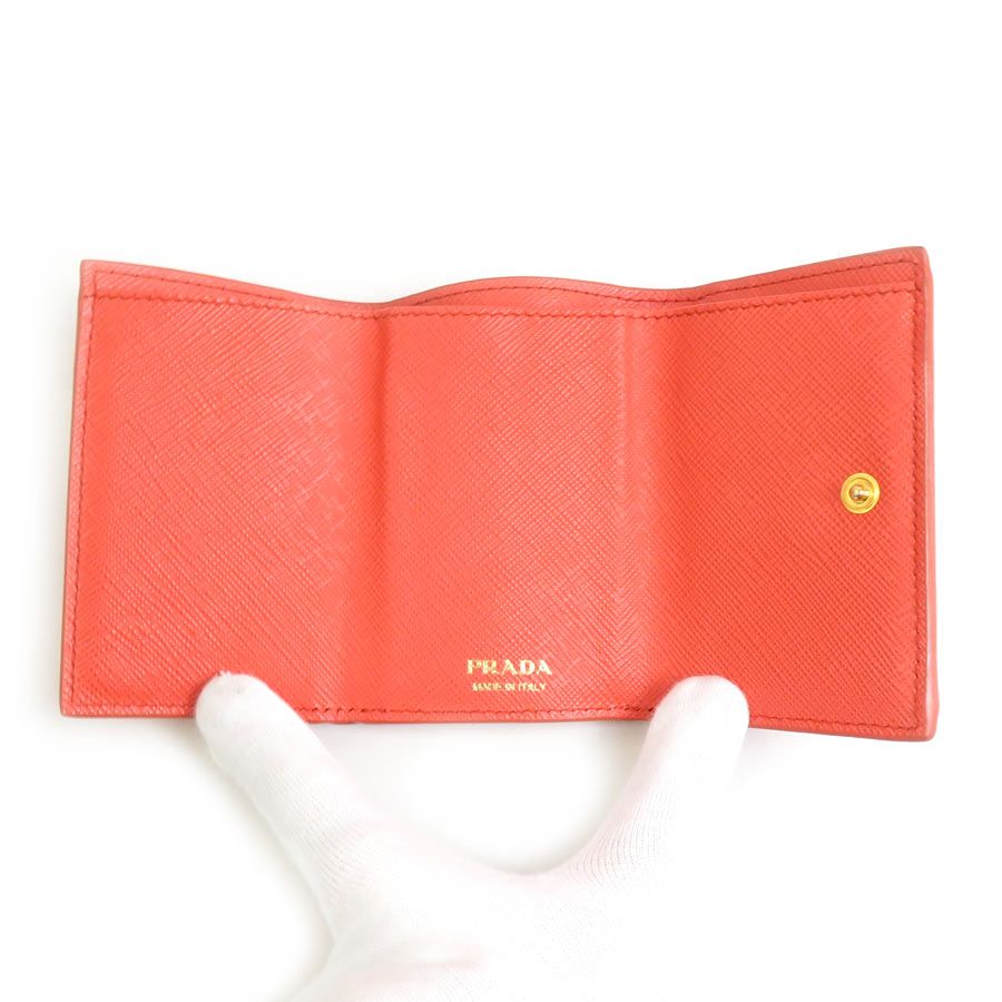 Prada Trifold Wallet Orange — view 3
