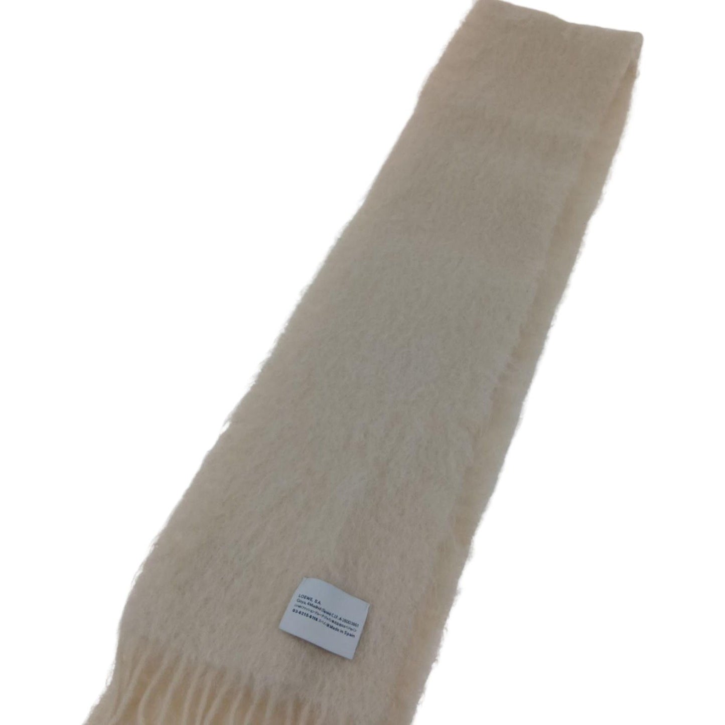 Loewe Mohair Scarf Beige White — view 7