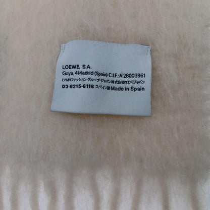 Loewe Mohair Scarf Beige White — view 4