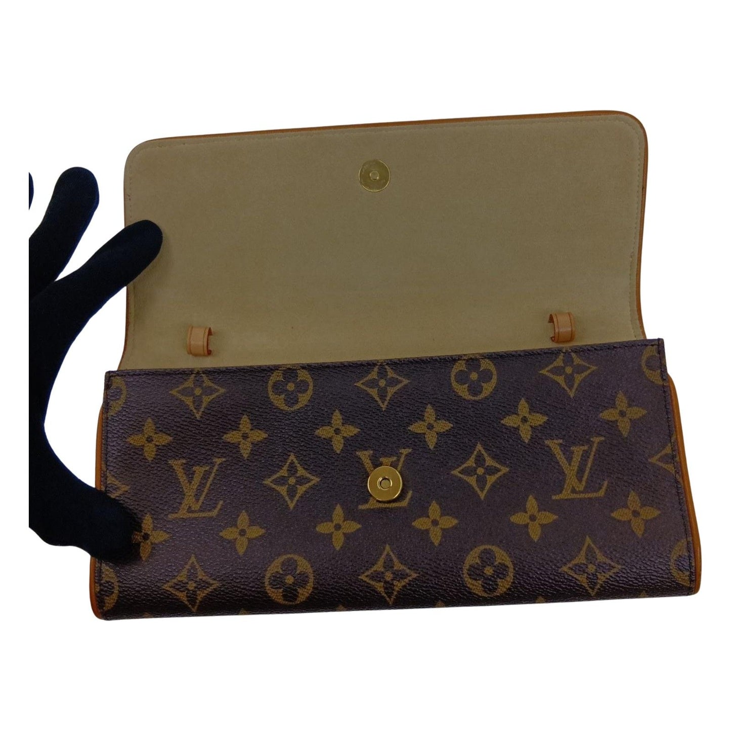 Louis Vuitton Monogram Pochette Twin GM Brown Shoulder Bag — view 6