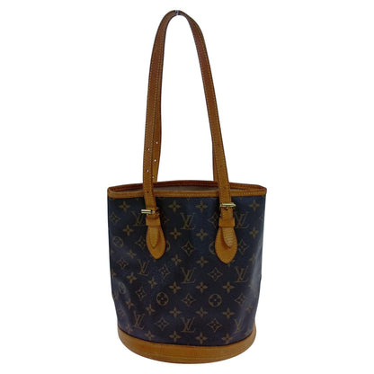 Louis Vuitton Monogram Petite Bucket Brown Handbag
