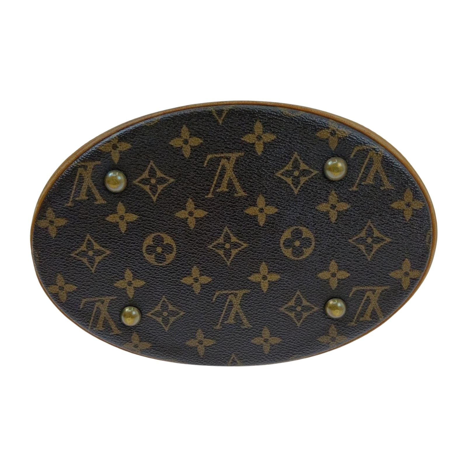 Louis Vuitton Monogram Petite Bucket Brown Handbag — view 5