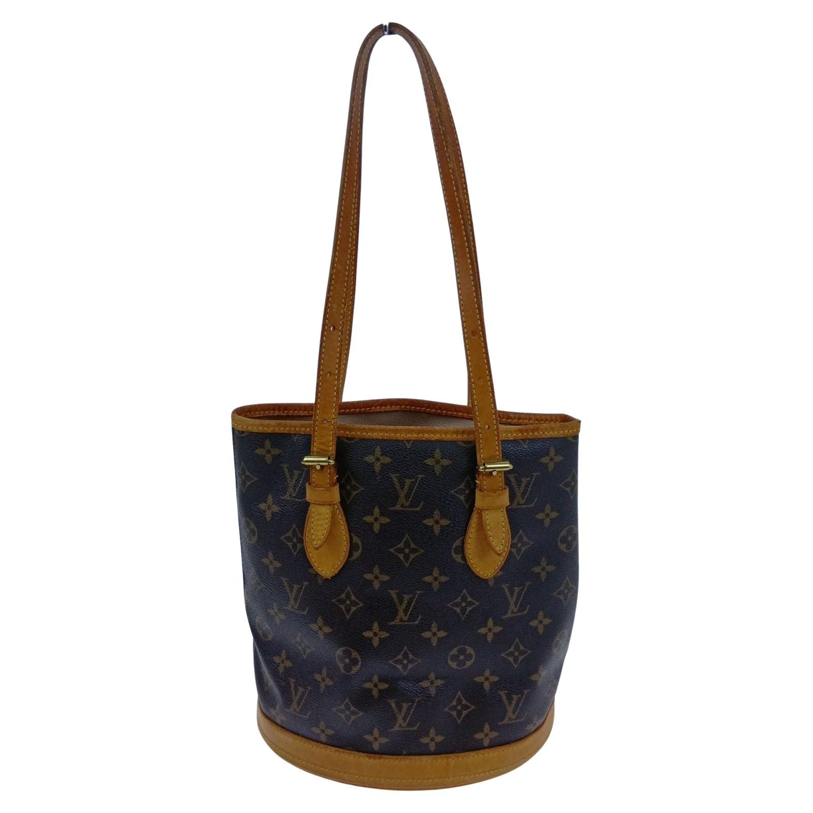 Louis Vuitton Monogram Petite Bucket Brown Handbag — view 2