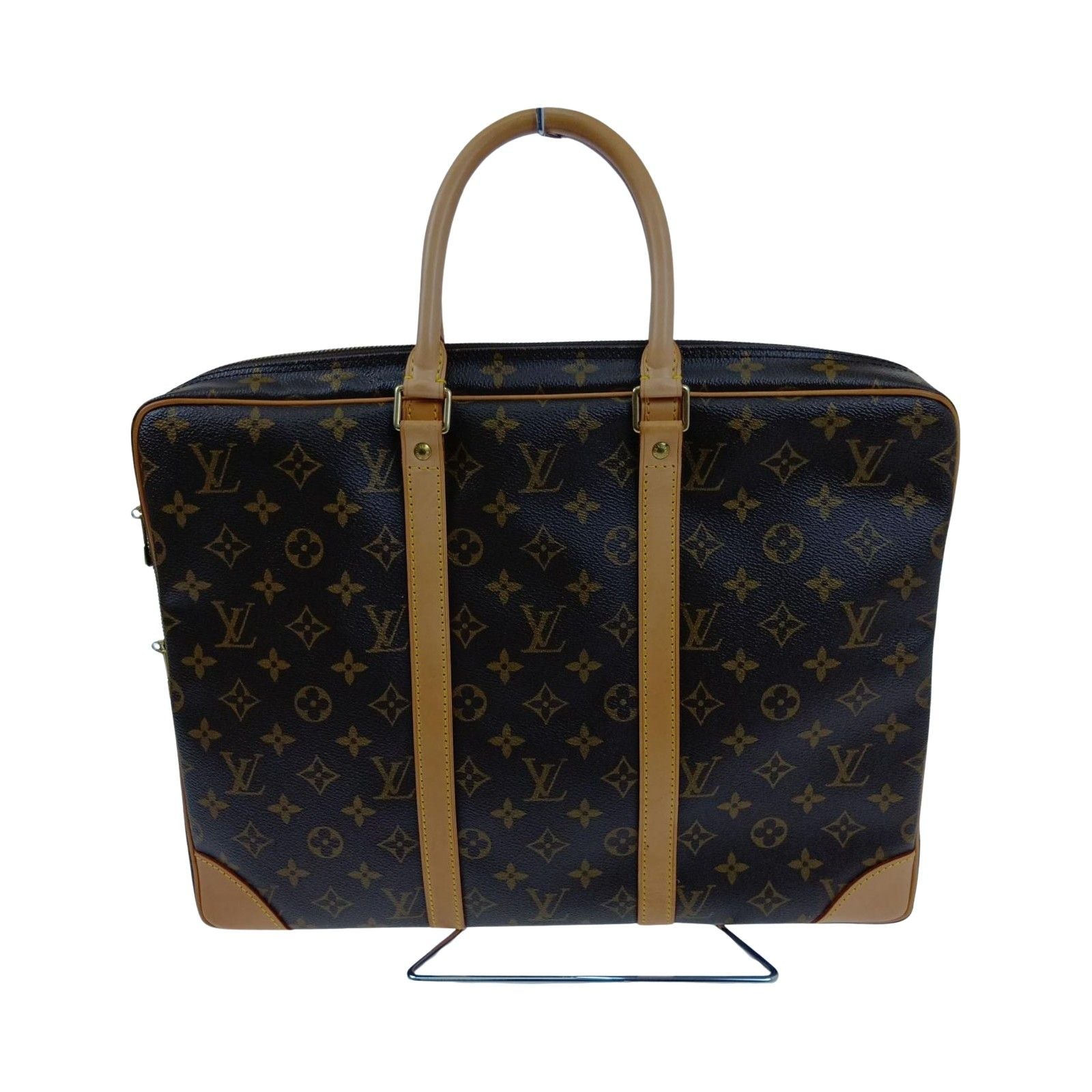 Louis Vuitton Monogram Porte Documents Voyage Business Bag Brown