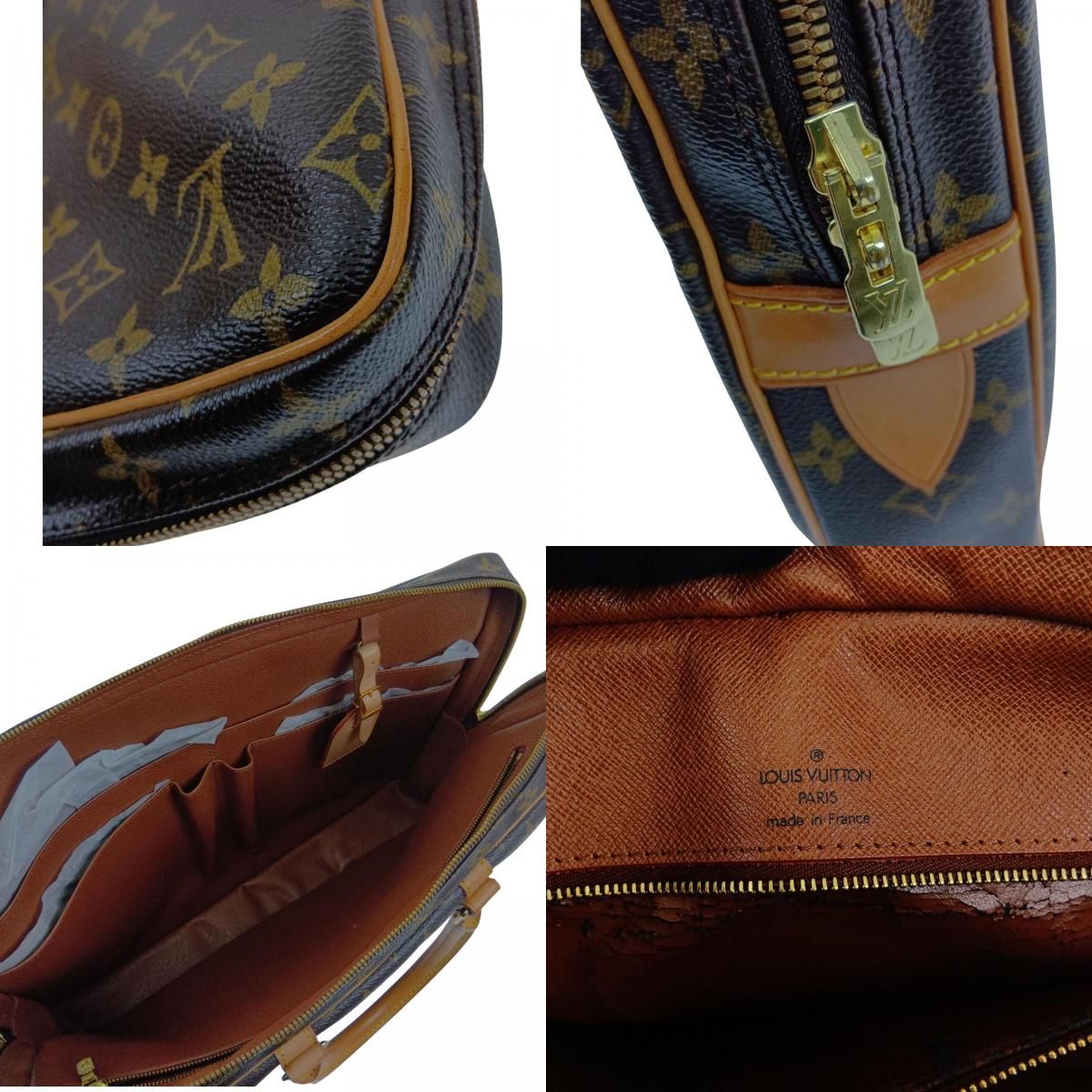 Louis Vuitton Monogram Porte Documents Voyage Business Bag Brown — view 9
